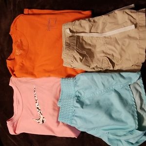 Girls Bundle of 2 shirts and 2 shorts: B